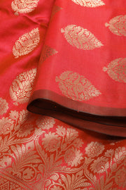 Red Banarasi Silk 3 Piece Salwar Suit Material 10073037