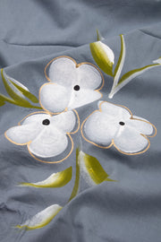 Grey Hand Painted 3-Piece Salwar Suit Material 10076019