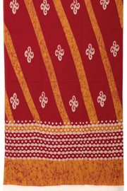 Red Batik Printed 3-Piece Salwar Suit Material 10076001