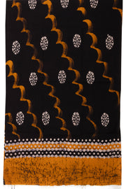 Yellow Batik Printed 3-Piece Salwar Suit Material 10075996