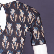 Black Hand Block Jahota Printed Cotton Blouse  10074987