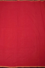 Red Kantha Embroidered Cotton Saree - Avishya