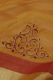 Light French Beige Negamam Cotton Saree - Avishya