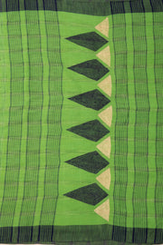 Green Matka Cotton Kantha Work Saree without blouse 10070990