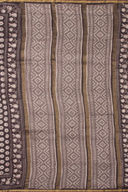 Grey Jahota Printed Silk Cotton Saree 10072947