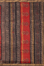 Red Jahota Printed Silk Cotton Saree 10072950