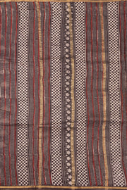 Grey Jahota Printed Silk Cotton Saree 10072951