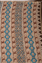 Brown Ethnic Printed Stone Work Modal Silk Saree 10074042