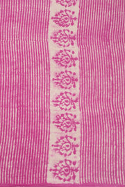 Purple Dabu Printed Mulmul Cotton Saree 10074073