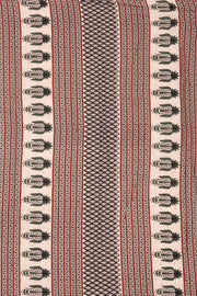 Red Hand Block Printed Mulmul Cotton Saree 10074078