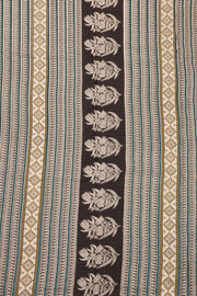 Blue Hand Block Printed Mulmul Cotton Saree 10074084