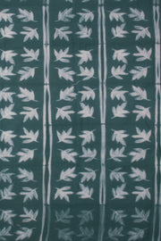 Green Shibori Dyed Mulmul Cotton Saree 10074093