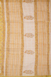 Yellow Sanganeri Print Silk Cotton Saree 10074095