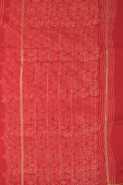 Red Bagru Print Silk Cotton Saree 10074098