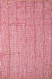Light Pink Bagru Print Silk Cotton Saree 10074099