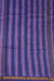 Purple Akola Dabu Printed Silk Cotton Saree 10074133