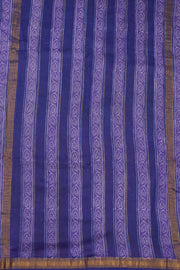 Purple Akola Dabu Printed Silk Cotton Saree 10074136