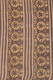 Brown Vanaspathi Printed Modal Vegan Silk Saree 10074141