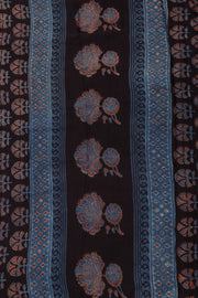 Black Jahota Print Modal Vegan Silk Saree 10074147