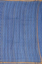 Blue Hand Block Print Kota Cotton Saree 10074151