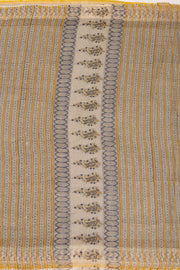 Blue Hand Block Print Kota Cotton Saree 10074153