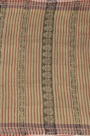 Green Hand Block Print Kota Cotton Saree 10074156