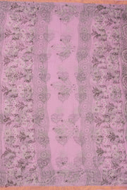 Pink Hand Block Print Kota Cotton Saree 10074158