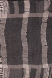 Black Hand Block Print Kota Cotton Saree 10074161