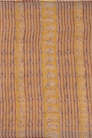 Yellow Hand Block Print Kota Cotton Saree 10074162