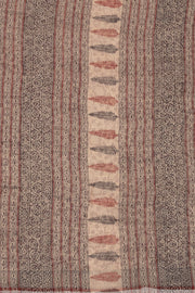 Sand Brown Hand Block Print Kota Cotton Saree 10074175