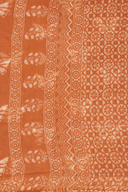 Cinnamon Brown Dabu Print Kota Cotton Saree 10074177