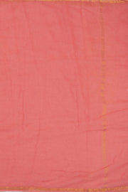 Peach Orange Solid Style Kota Cotton Saree with Contrast Blouse 10074188