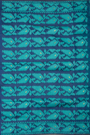 Blue Handloom Jamdani Style Cotton Saree with Blouse 10074211