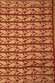 Maroon Handloom Jamdani Style Cotton Saree 10074217