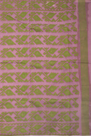 Mauve Handloom Jamdani Style Cotton Saree 10074218