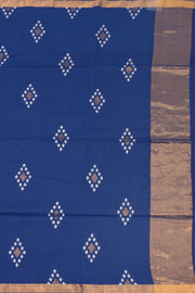 Blue Handloom Jamdani Cotton Saree 10074363