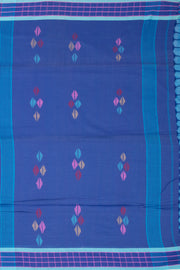 Blue Handloom Jamdani Cotton Saree 10074364