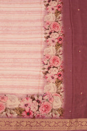 Pink Banarasi Crushed Tissue Silk Saree with Stone Work 10074373