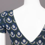 Green Hand Block Jahota Printed Cotton Blouse 10074487