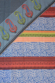 Yellow Printed Semi Tussar Silk Saree 10074901