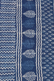 Indigo Blue Dyed Mulmul Cotton Saree 10075055