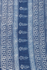 Indigo Blue Dyed Mulmul Cotton Saree 10075056