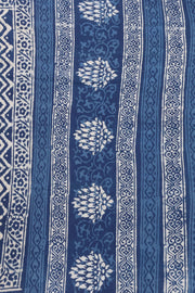 Indigo Blue Dyed Mulmul Cotton Saree 10075060