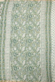 Green Sanganeri Printed Silk Cotton Saree 10075710