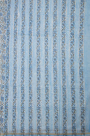 Blue Sanganeri Printed Silk Cotton Saree 10075713