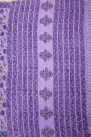 Purple Sanganeri Printed Silk Cotton Saree  10075717