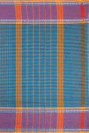 Stormy Sea Blue Handloom Chettinad Cotton Saree With Check Designs 10075804