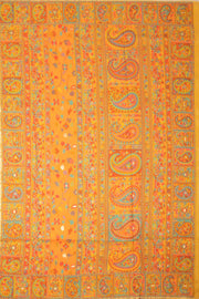 Yellow Kashmiri Kani Light Silk Saree 10075979