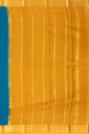 Blue Mysore Crepe Silk Saree With Zari Border 10076229