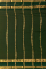 Yellow Mysore Crepe Silk Saree With Zari Border 10076244